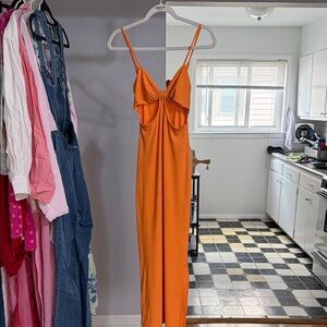 Princess Polly orange midi dress